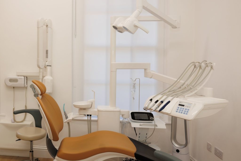 A dental treatment room at Dentique Dublin